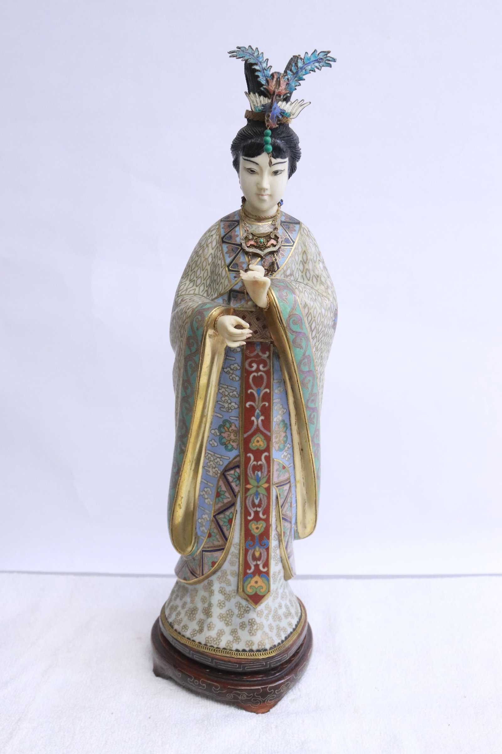 2 cloisonne figures - 2