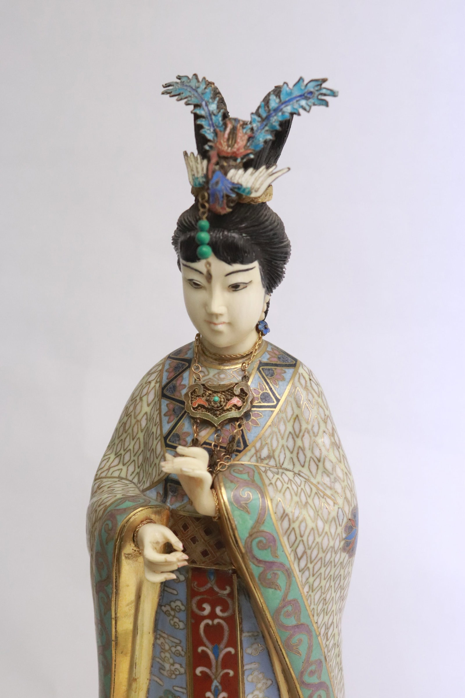 2 cloisonne figures - 3