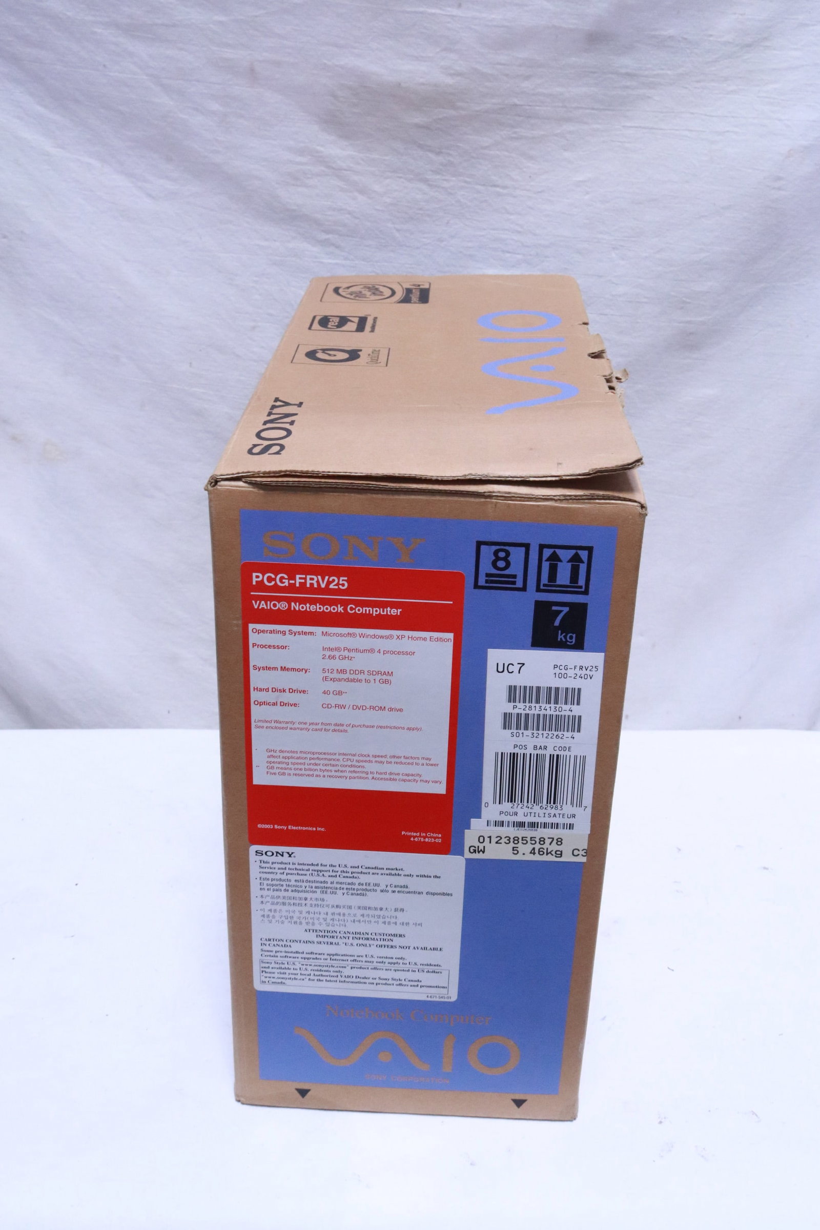 Sony Vaio notebook computer, w/ original packing box - 2