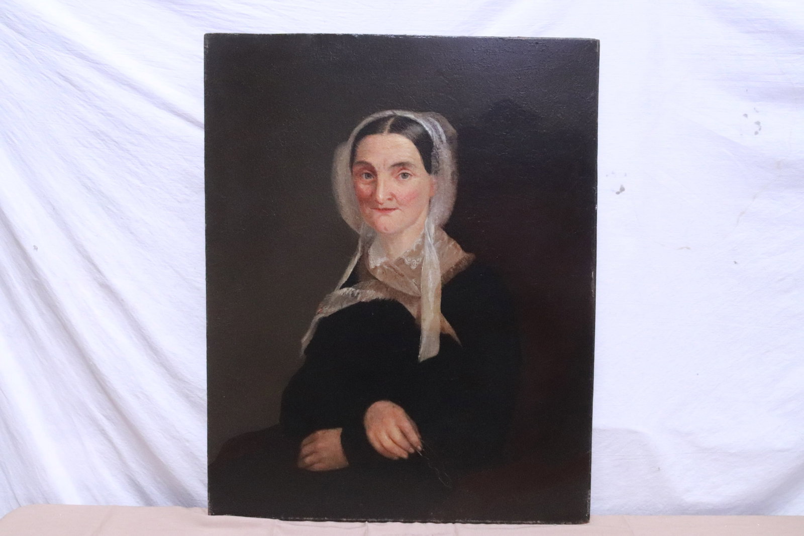 18th century oil on canvas "portrait of lady": 18th century oil on canvas "portrait of lady", 33.8"x27.15"