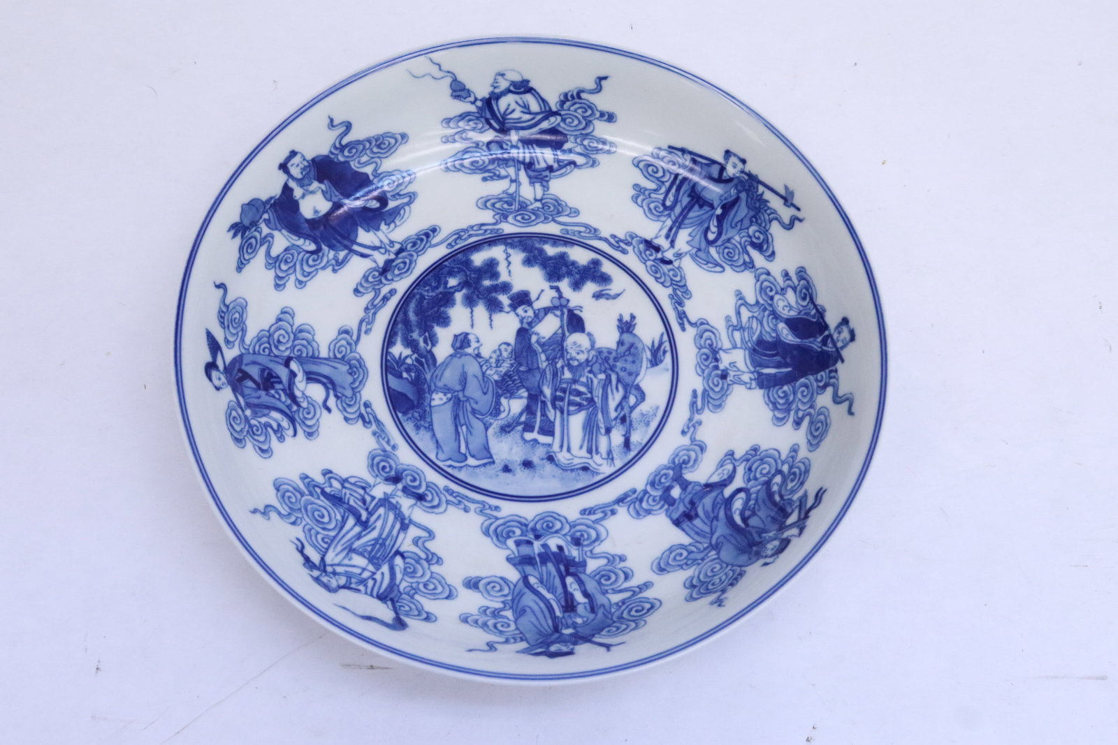 A blue and white porcelain plate (1 of 9)