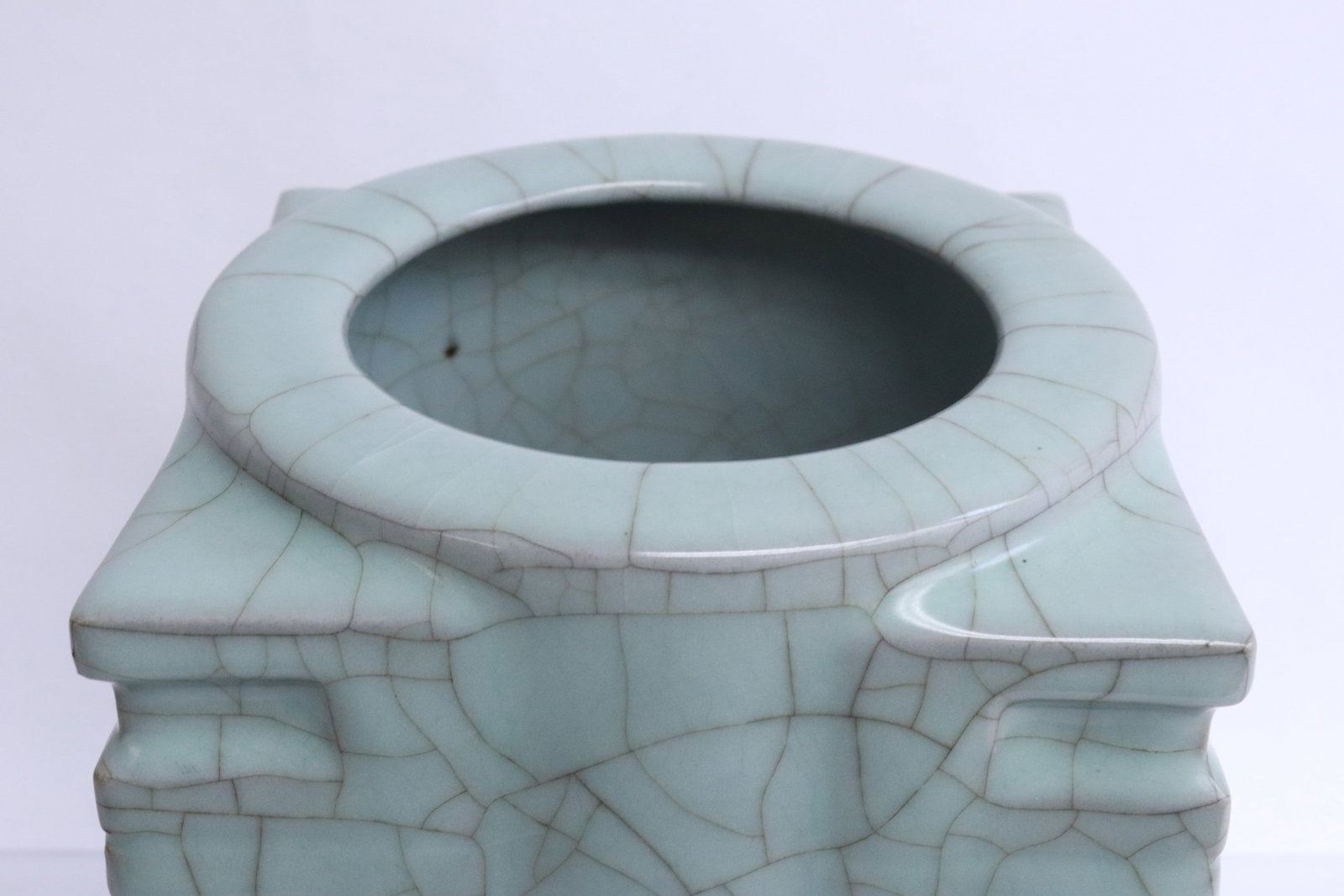 fine Chinese crackleware cong form vase - 5