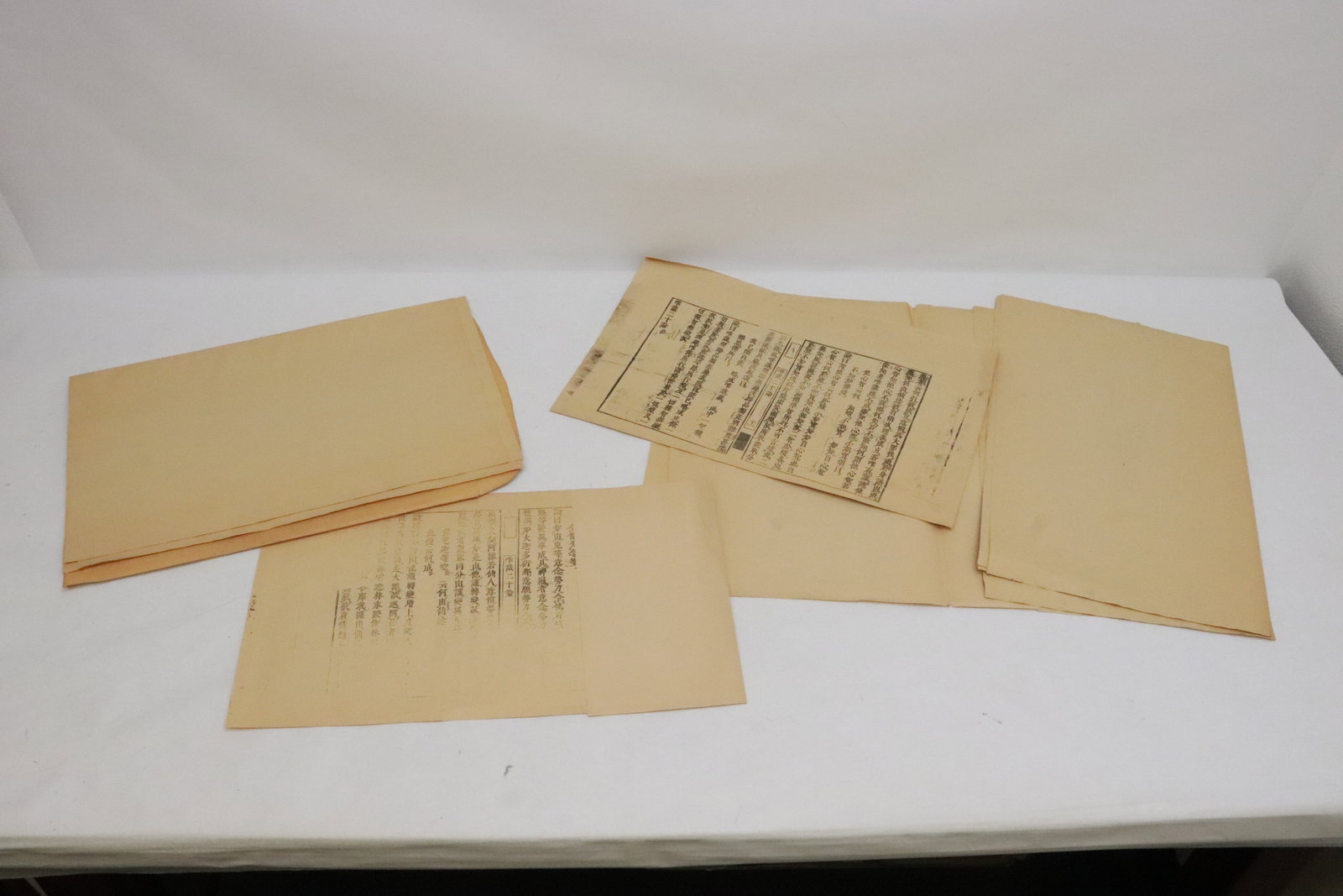 Lot of Chinese printed calligraphy: Lot of Chinese printed calligraphy, 10.8"x17" ea