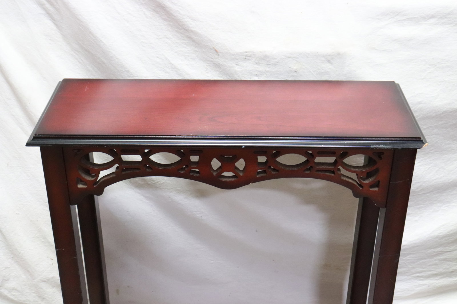 Mahogany rectangular entry table - 2