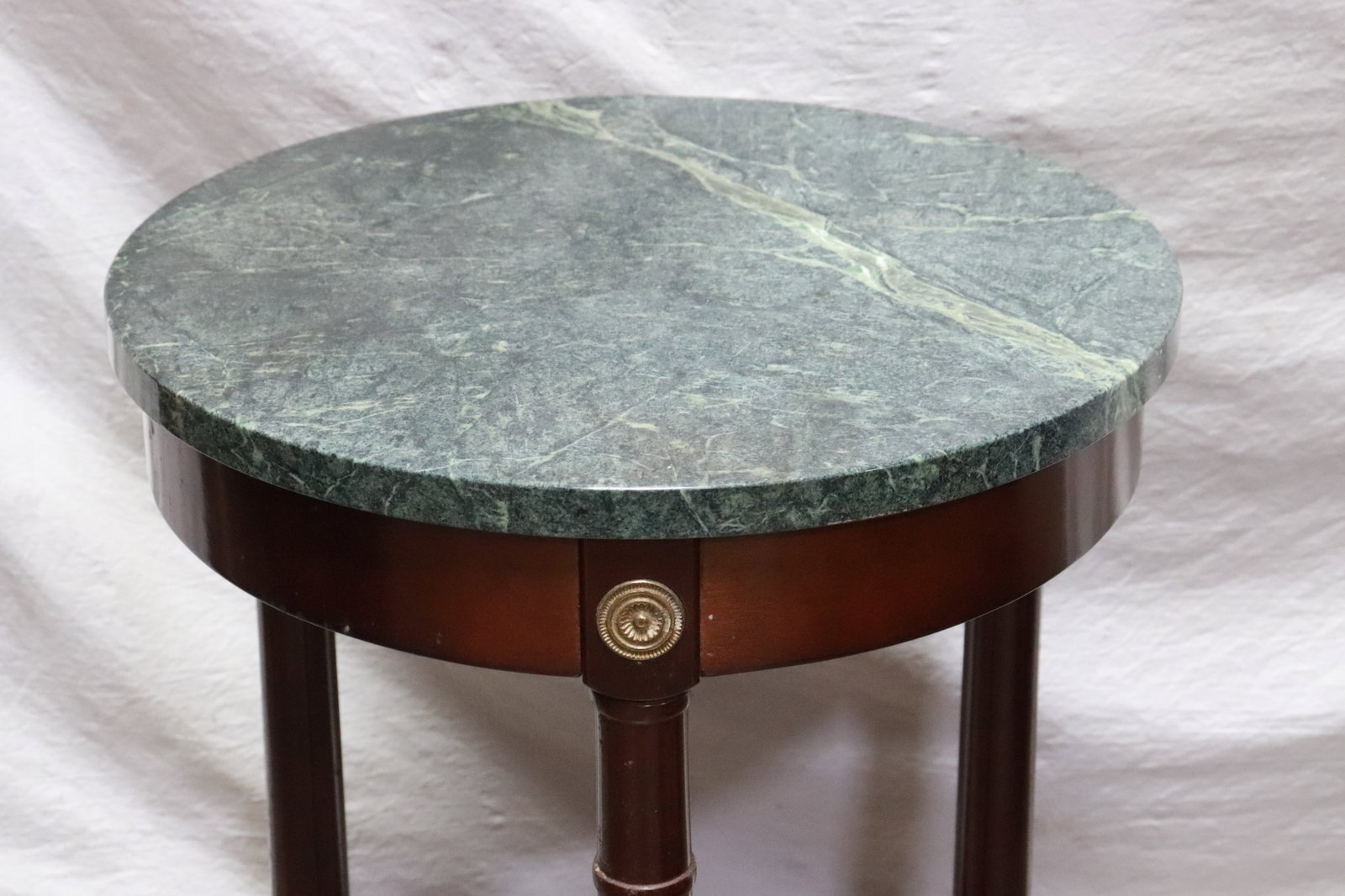 Marble top round lamp table - 3