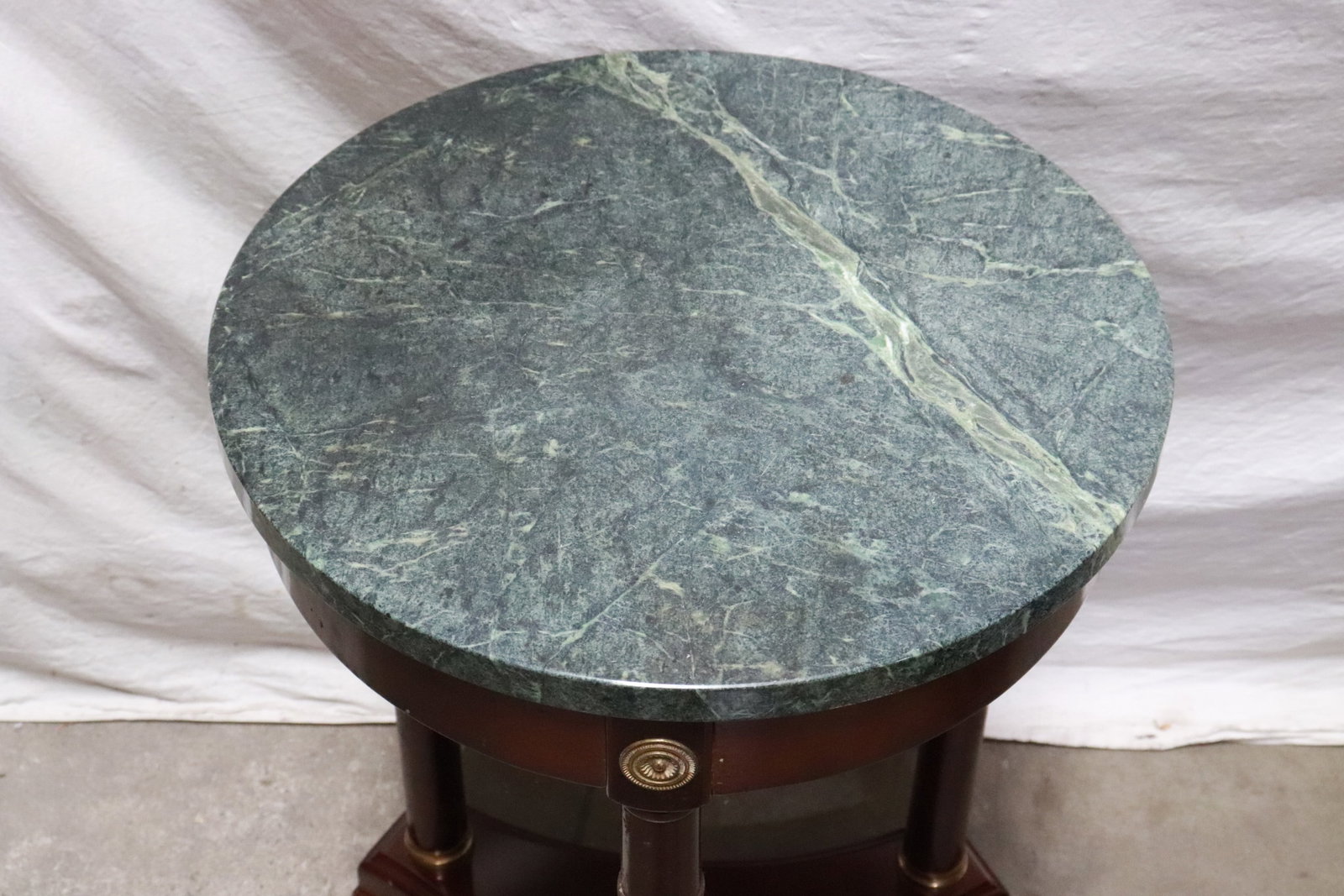 Marble top round lamp table - 4