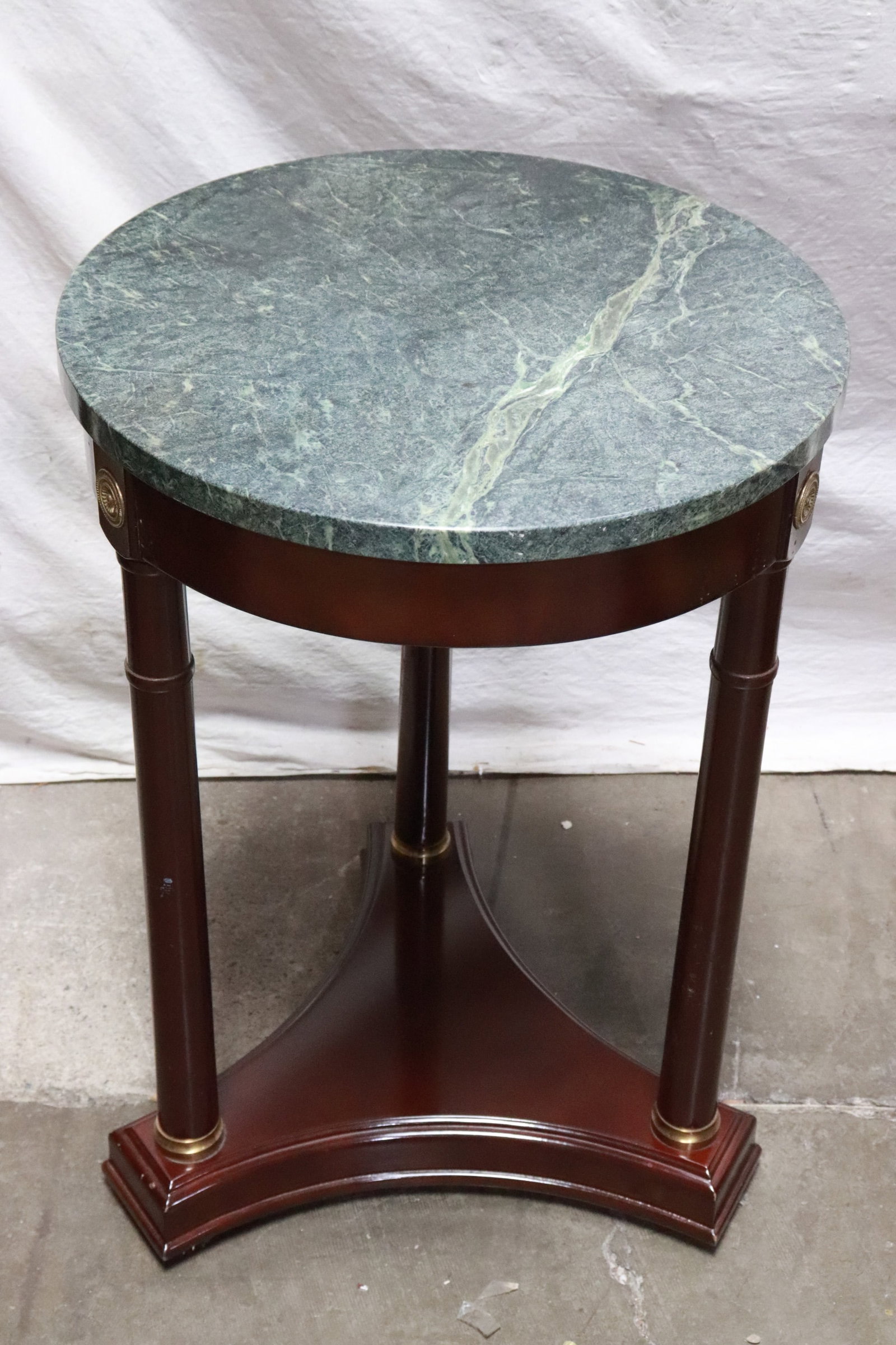 Marble top round lamp table - 5