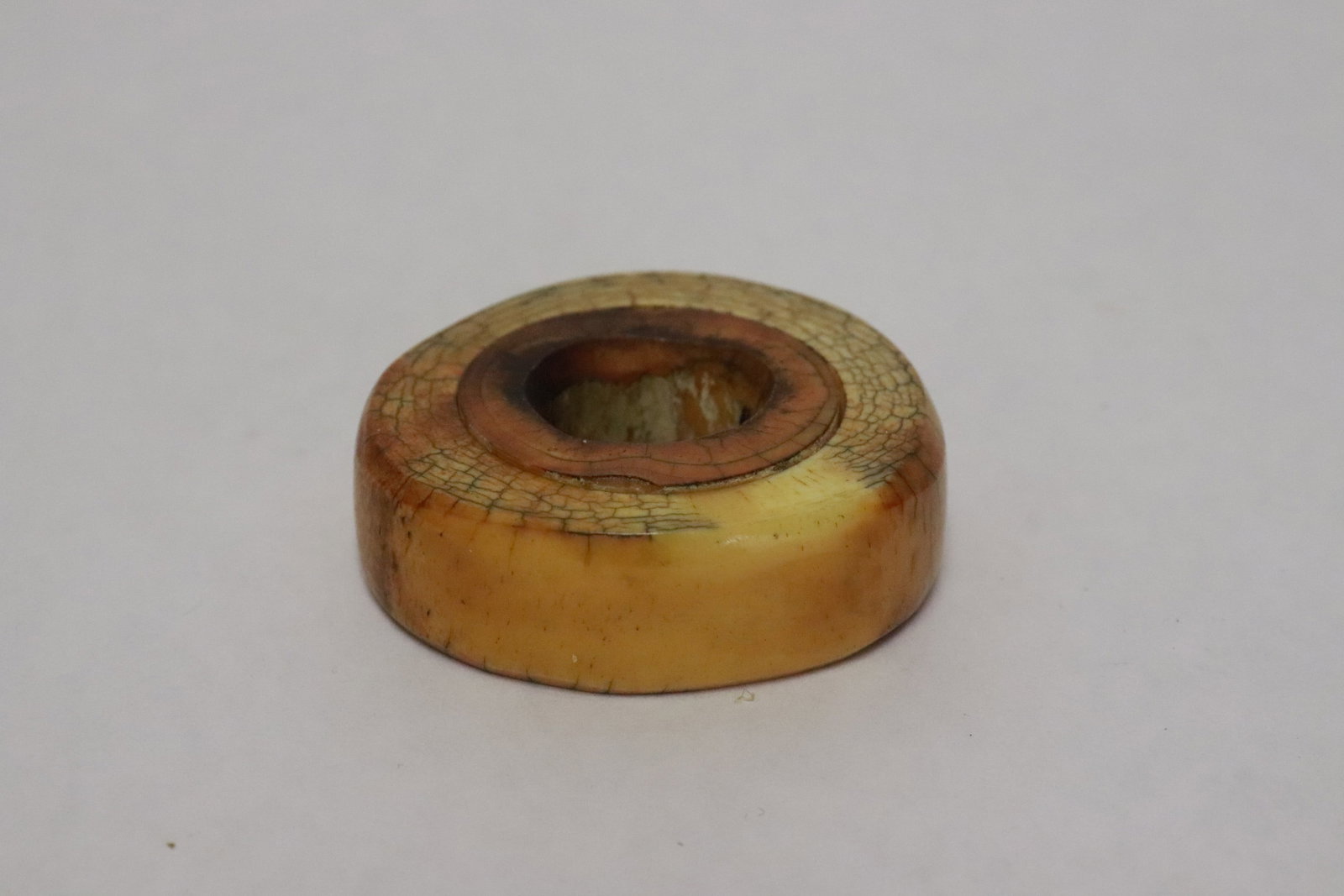 A 19th century bone carved disc (1 of 6)