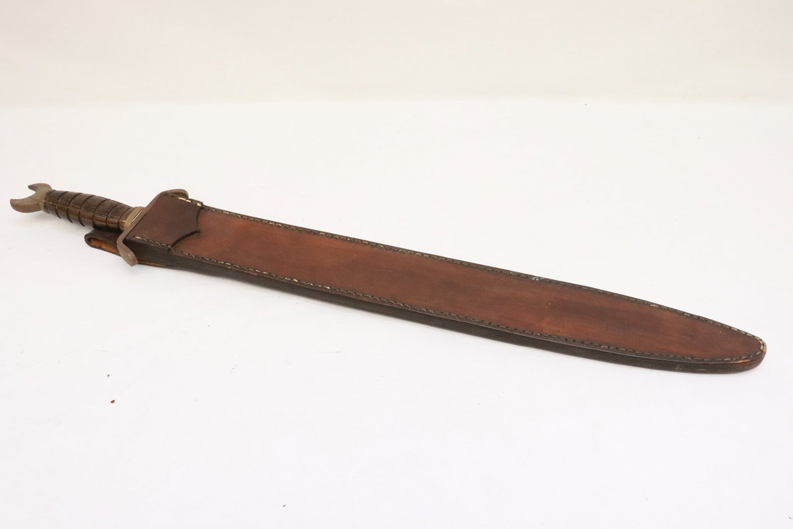 Sword with leather scabbard - 2
