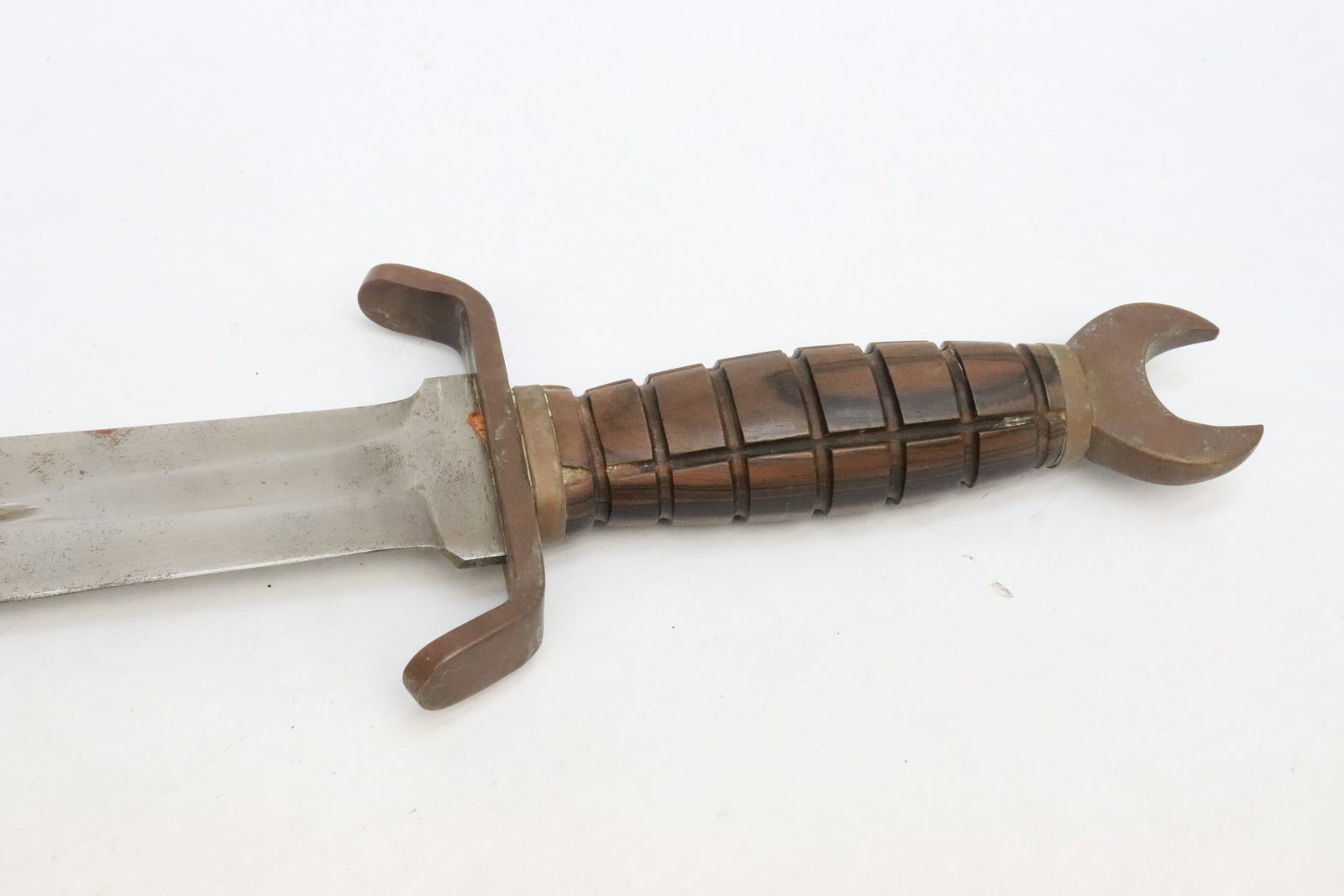 Sword with leather scabbard - 5