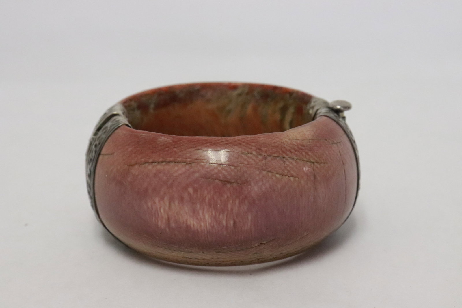 A bone carved bangle - 3