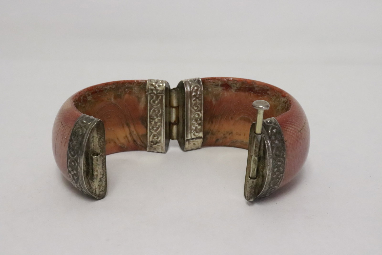 A bone carved bangle - 5