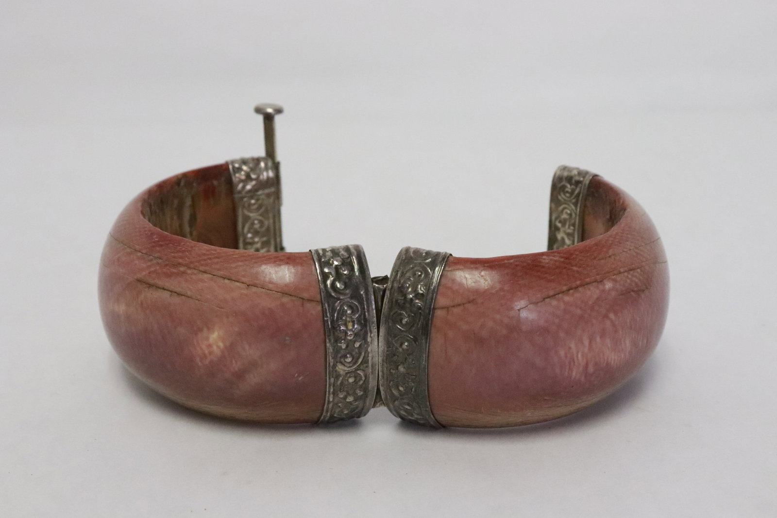 A bone carved bangle - 6