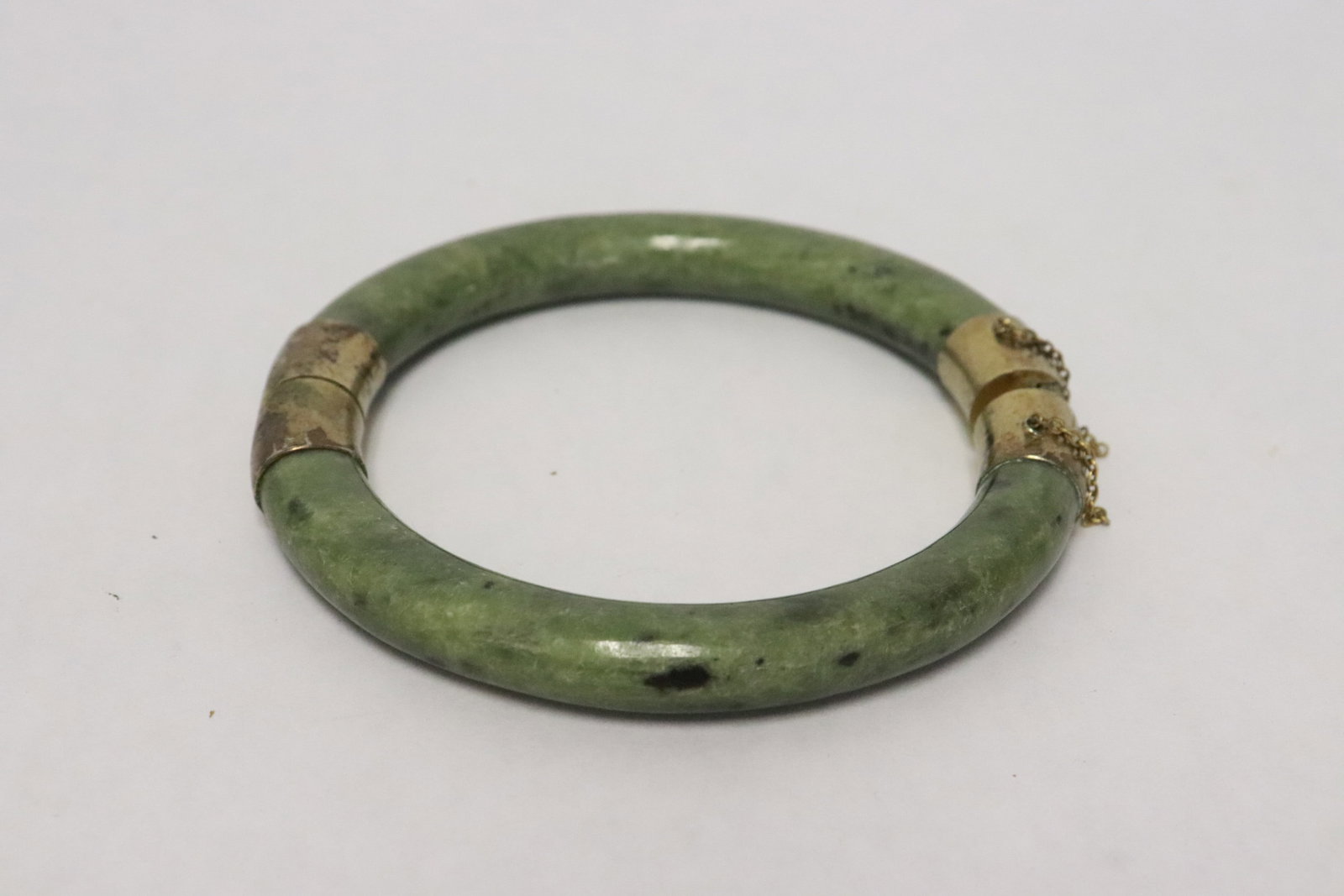 2 jade bangles - 10