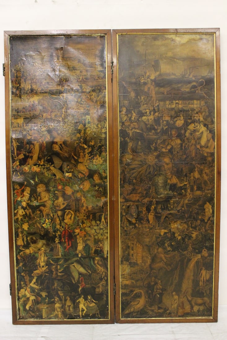 2 panel French 18th/19th century room divider (1 of 10)