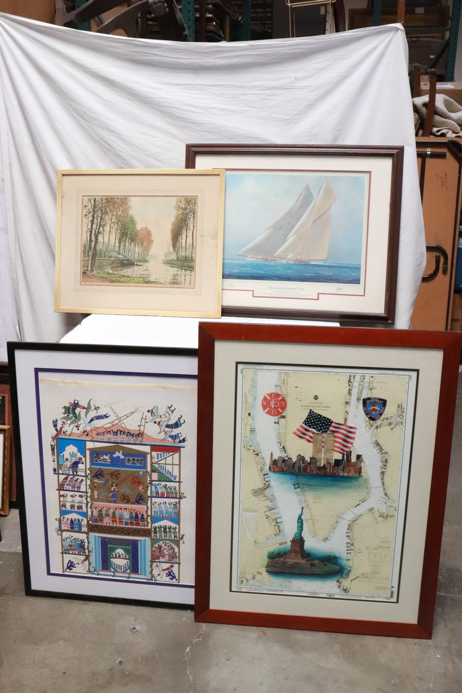 4 pieces wall arts: 4 pieces wall arts, 13.3"x17.35" (F:21.2"x25.2"x0.6") - 29.8"x20.8" (F:30.25"x39.4"x0.75")