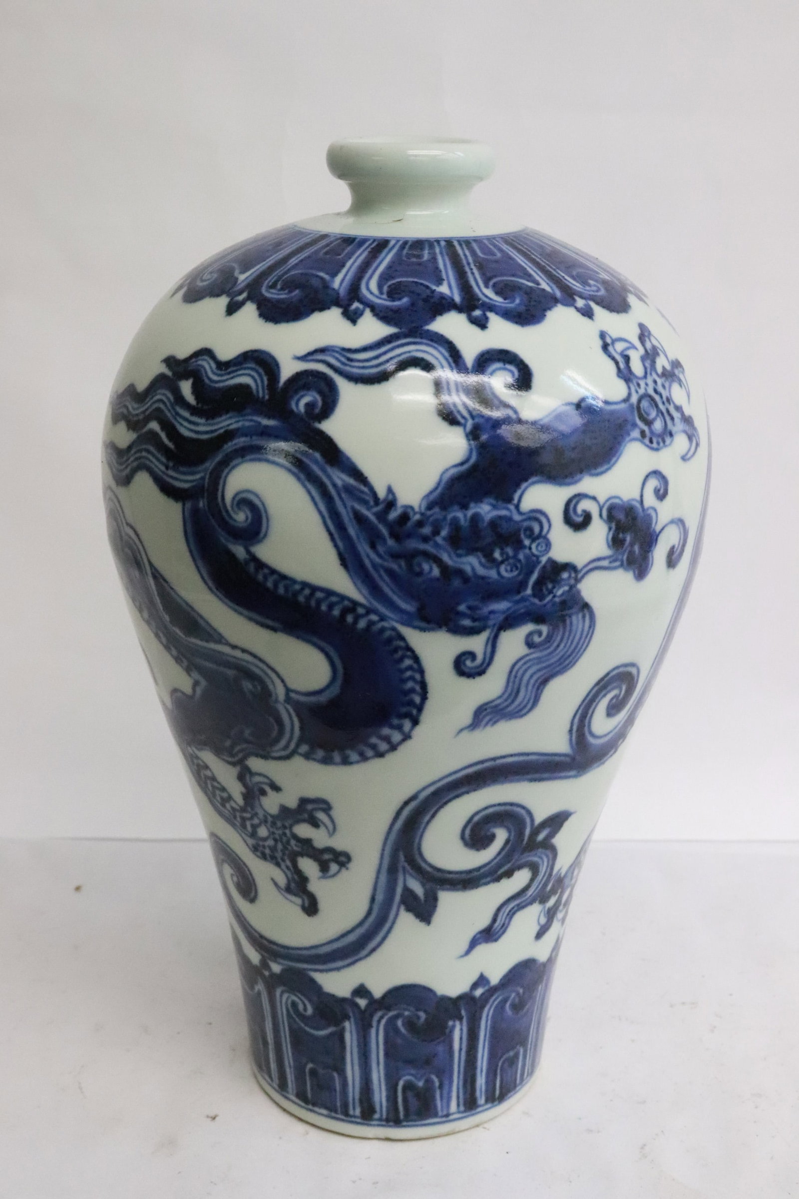 A blue and white meiping (1 of 8)