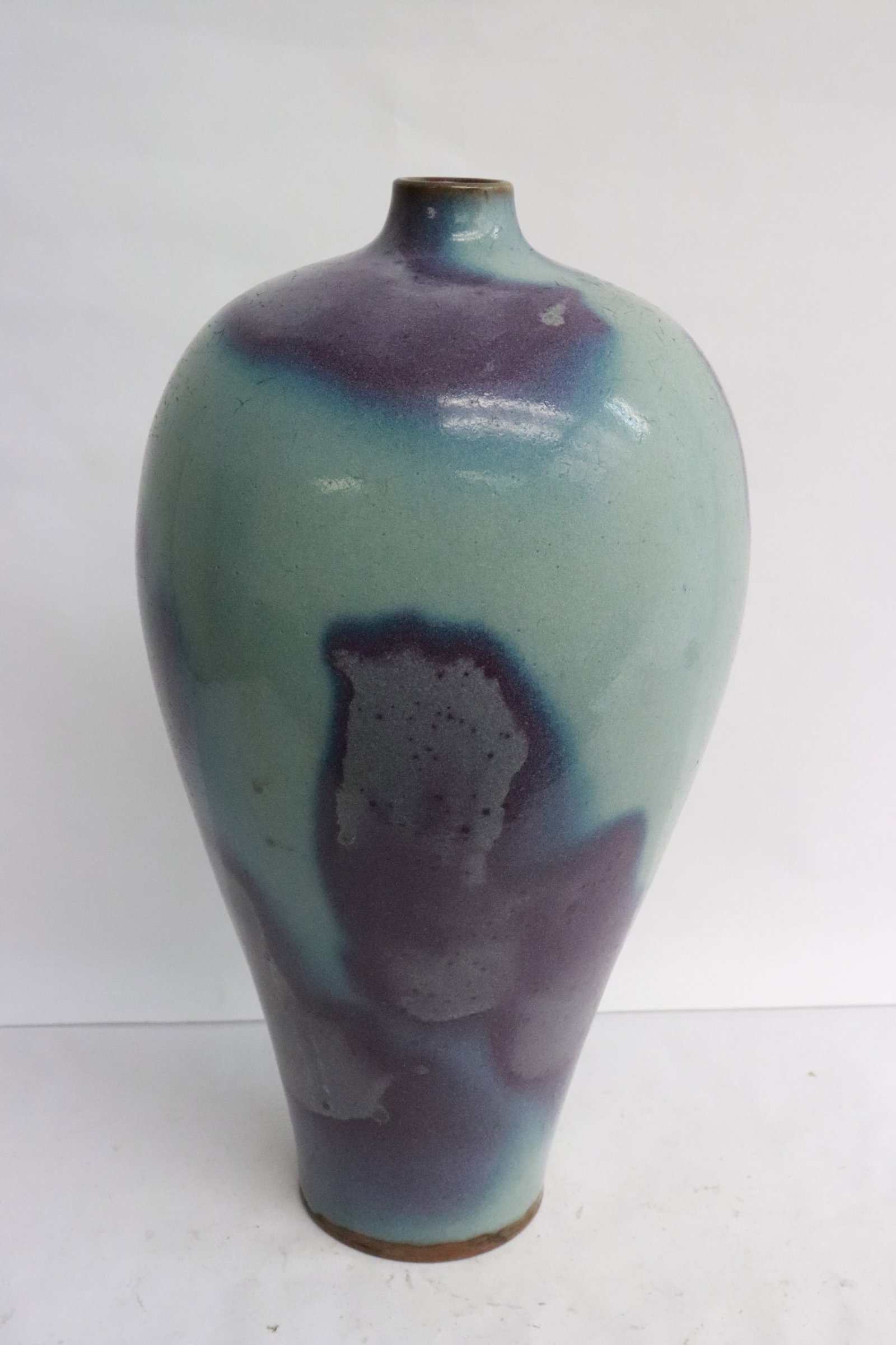 Large Chinese Song Jun ware porcelain meiping: Large Chinese Song Jun ware porcelain meiping, 12.95"x7.2"dia