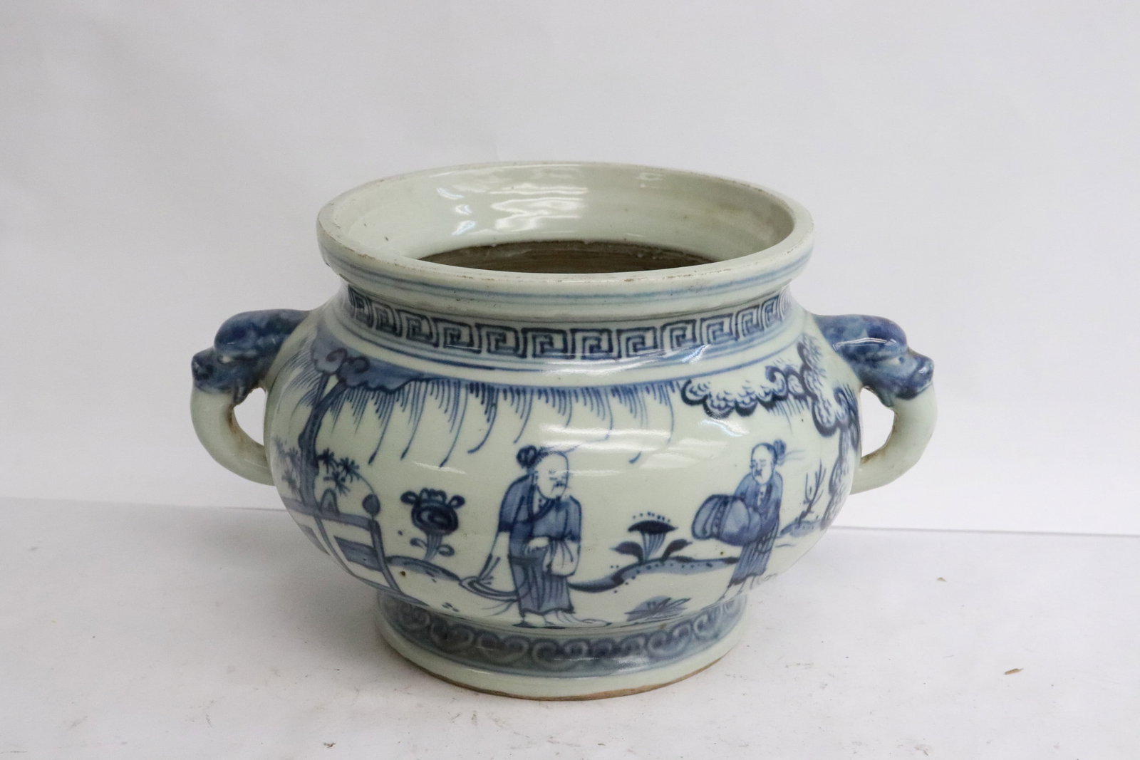 Chinese blue and white porcelain censer (1 of 6)