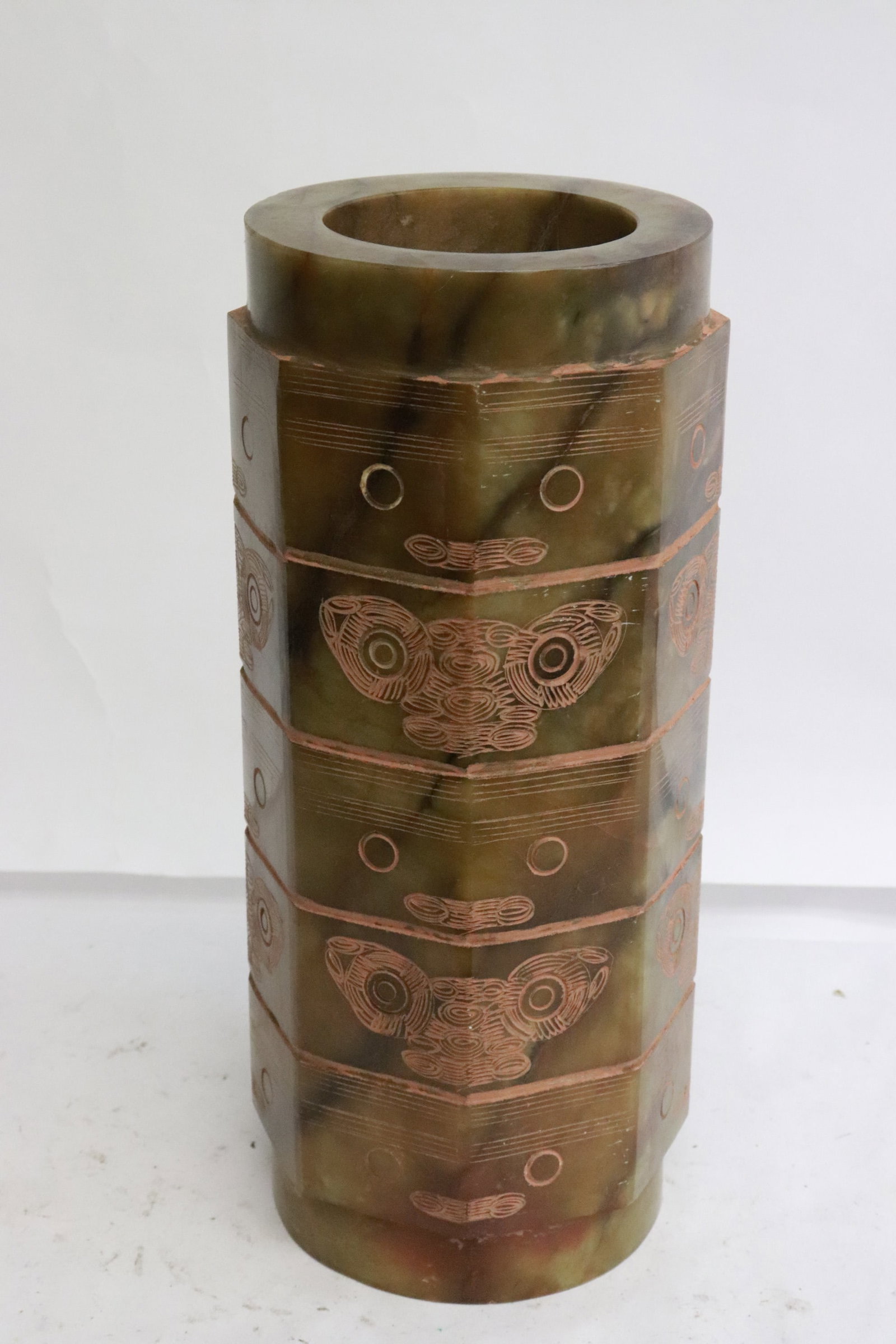 Large jade like stone carving - 3