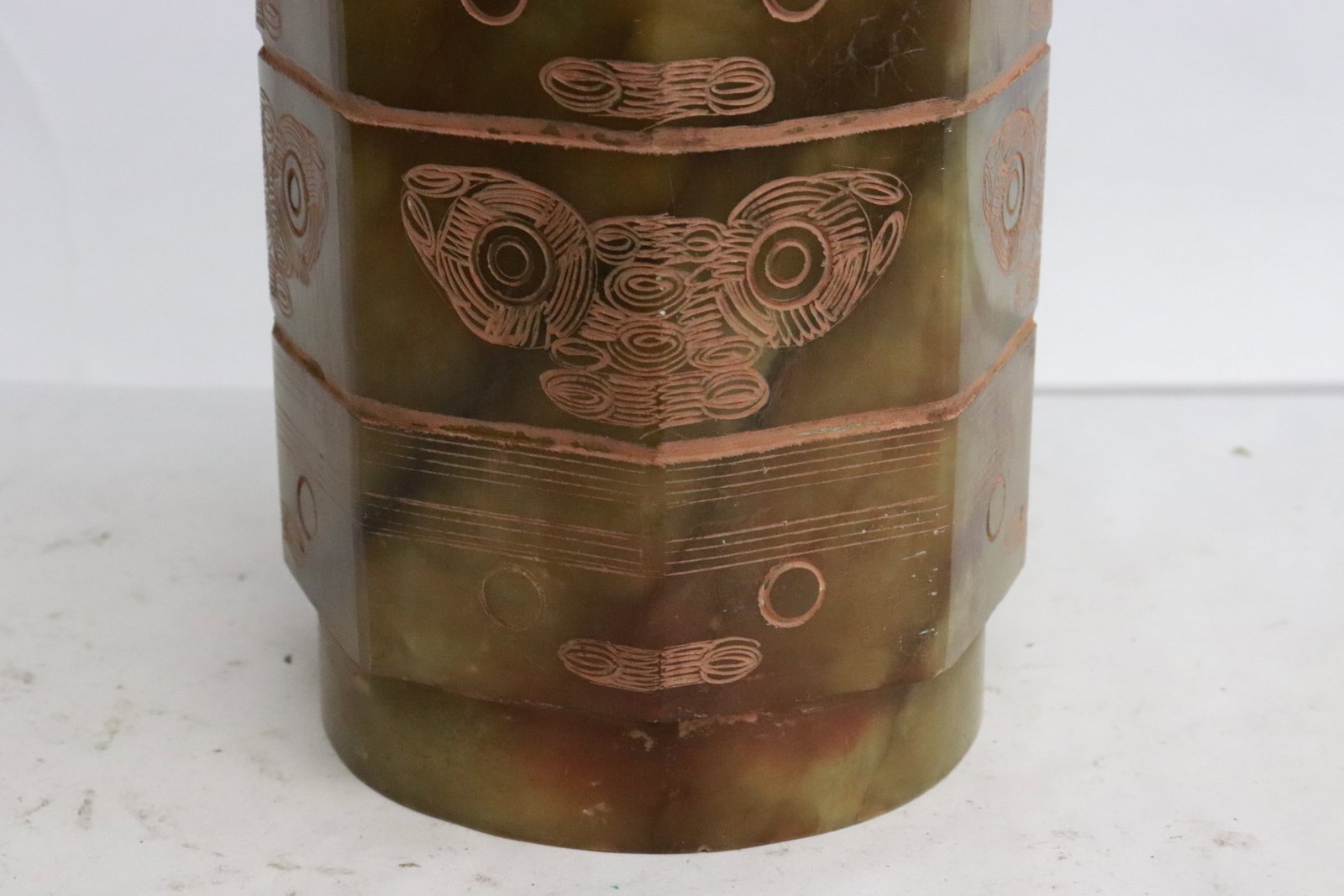 Large jade like stone carving - 5