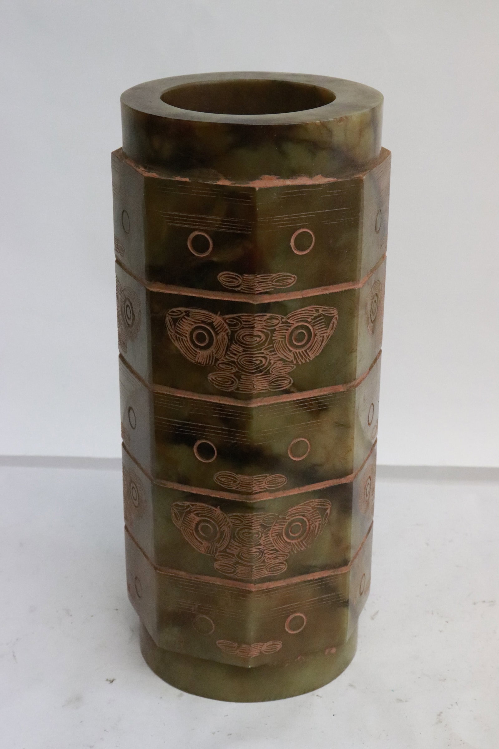 Large jade like stone carving - 6
