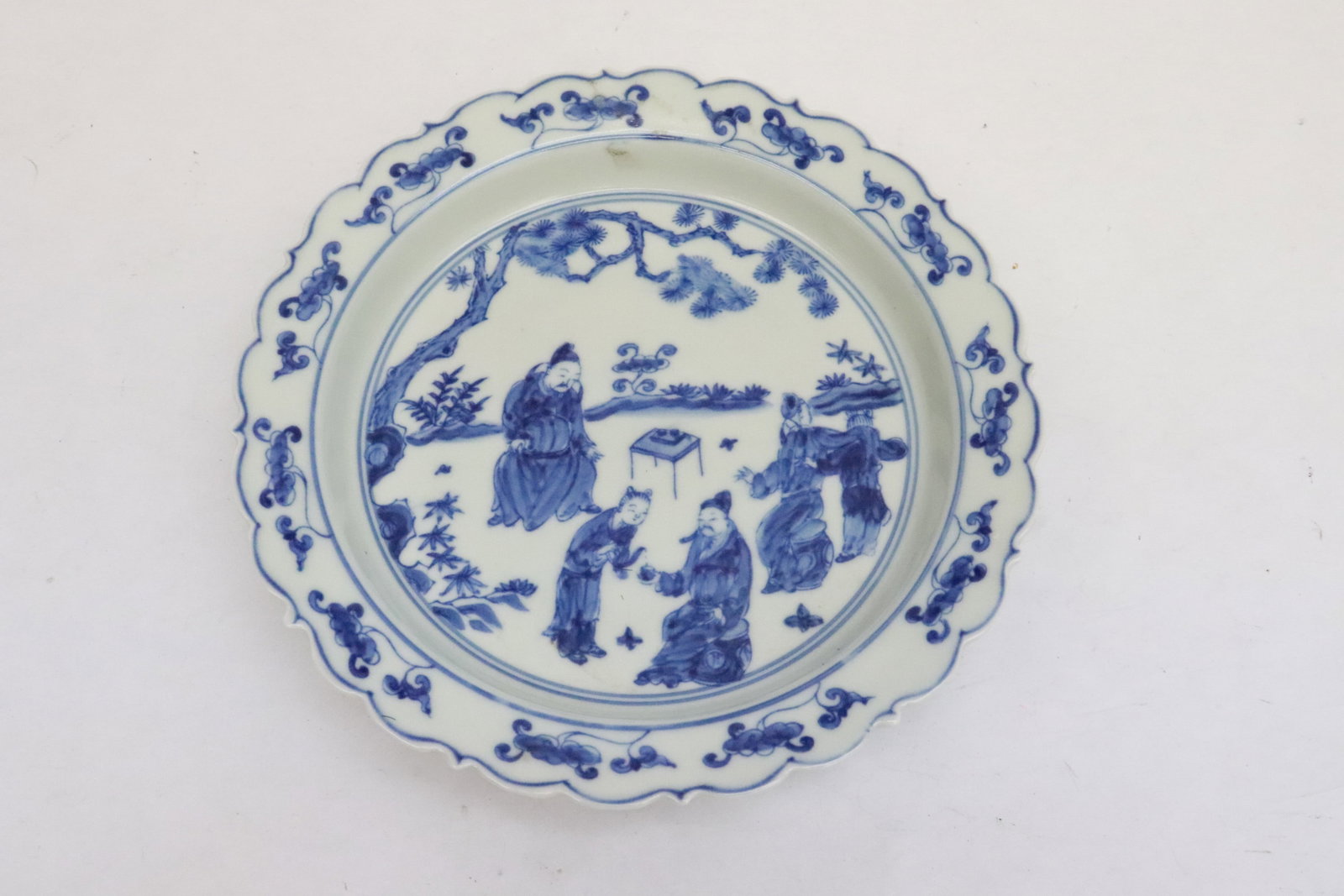 Chinese blue and white porcelain plate (1 of 6)