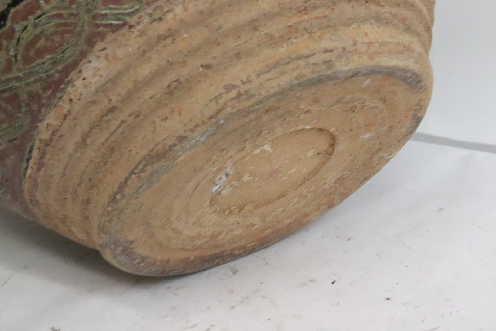 brown glazed earthenware round jar - 6