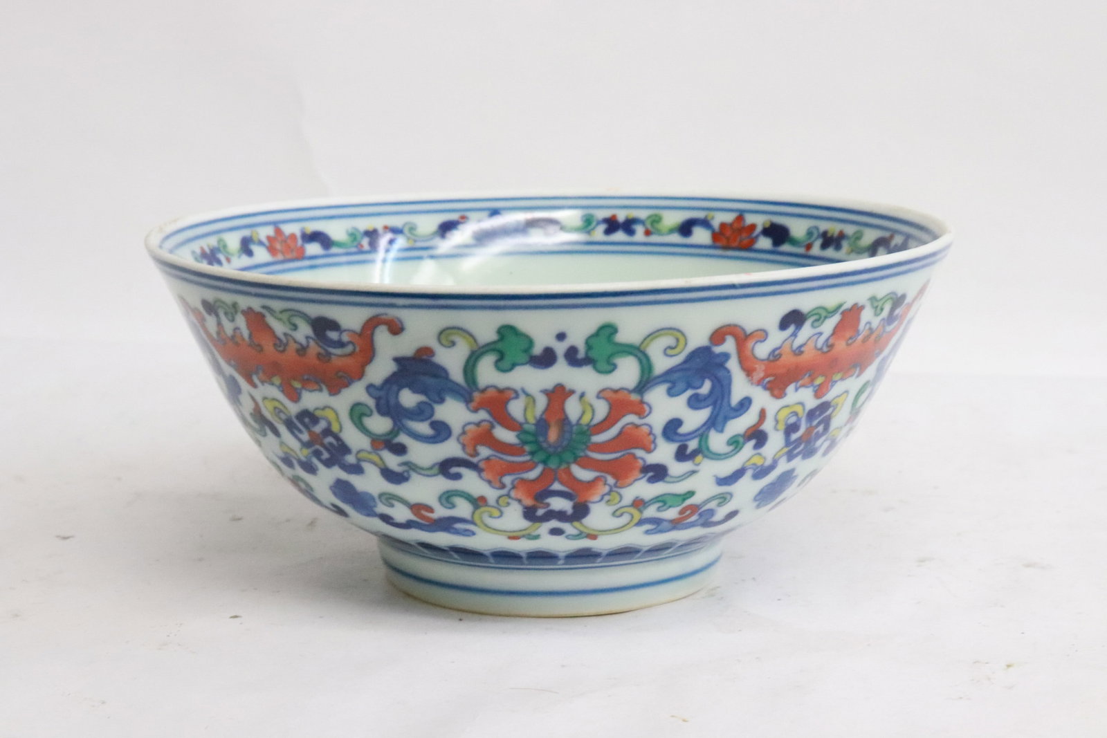A doucai porcelain bowl: A doucai porcelain bowl, 2.5"x5.6"dia