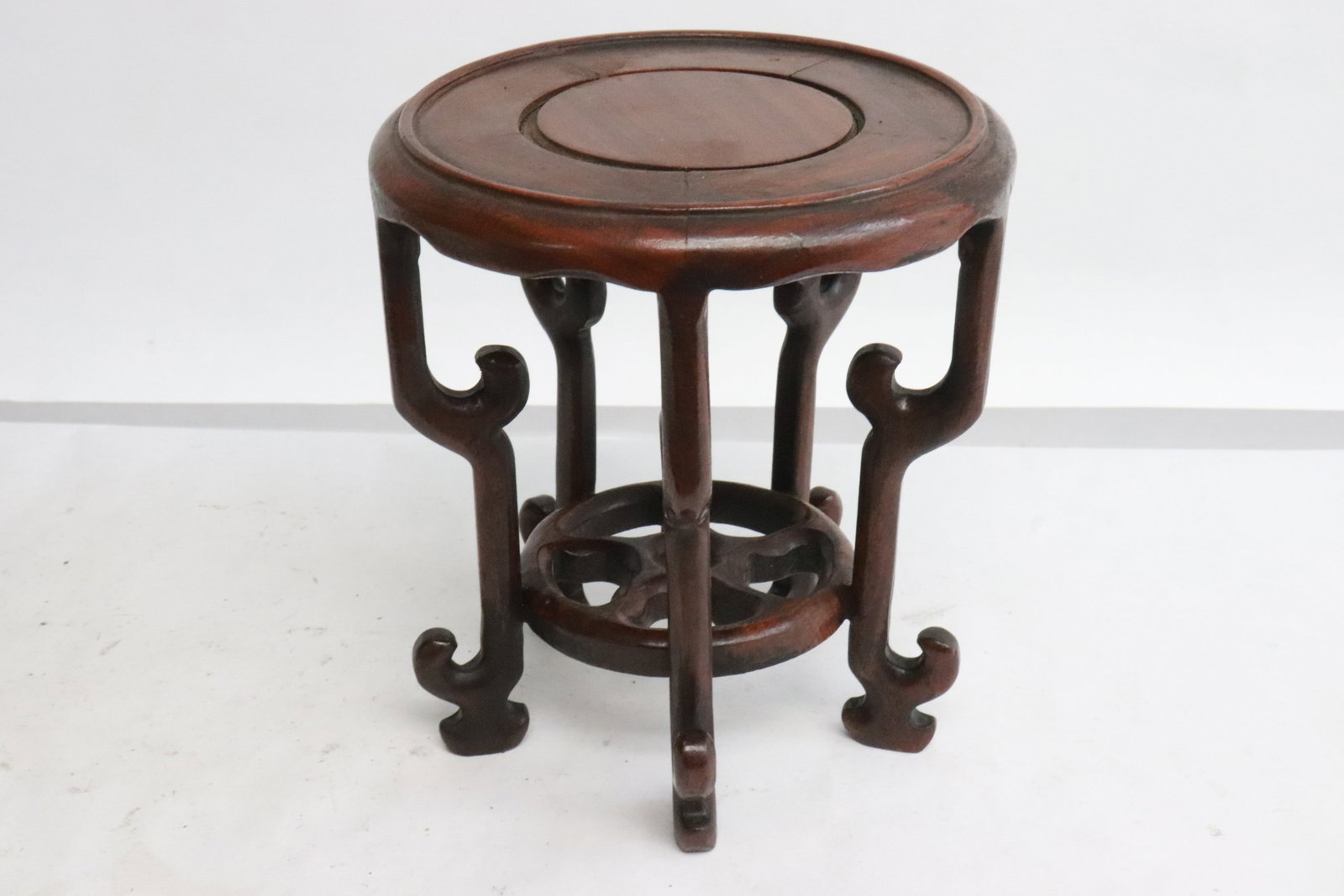Pair wood table top stands - 2
