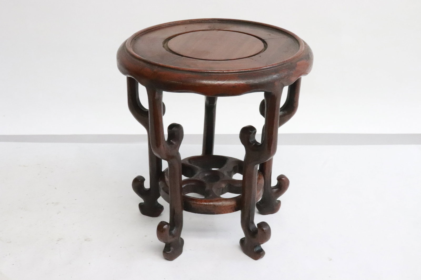 Pair wood table top stands - 3