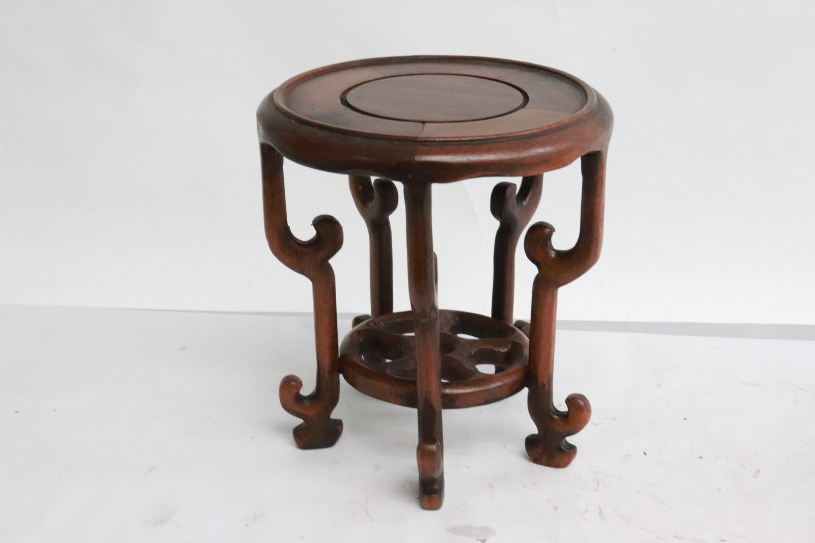 Pair wood table top stands - 4
