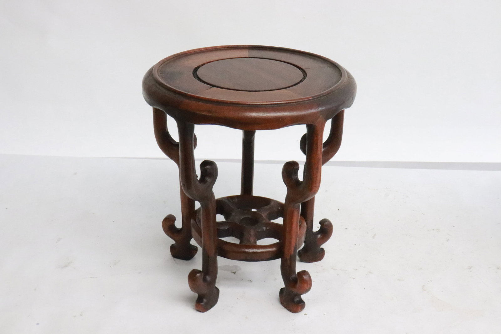 Pair wood table top stands - 5