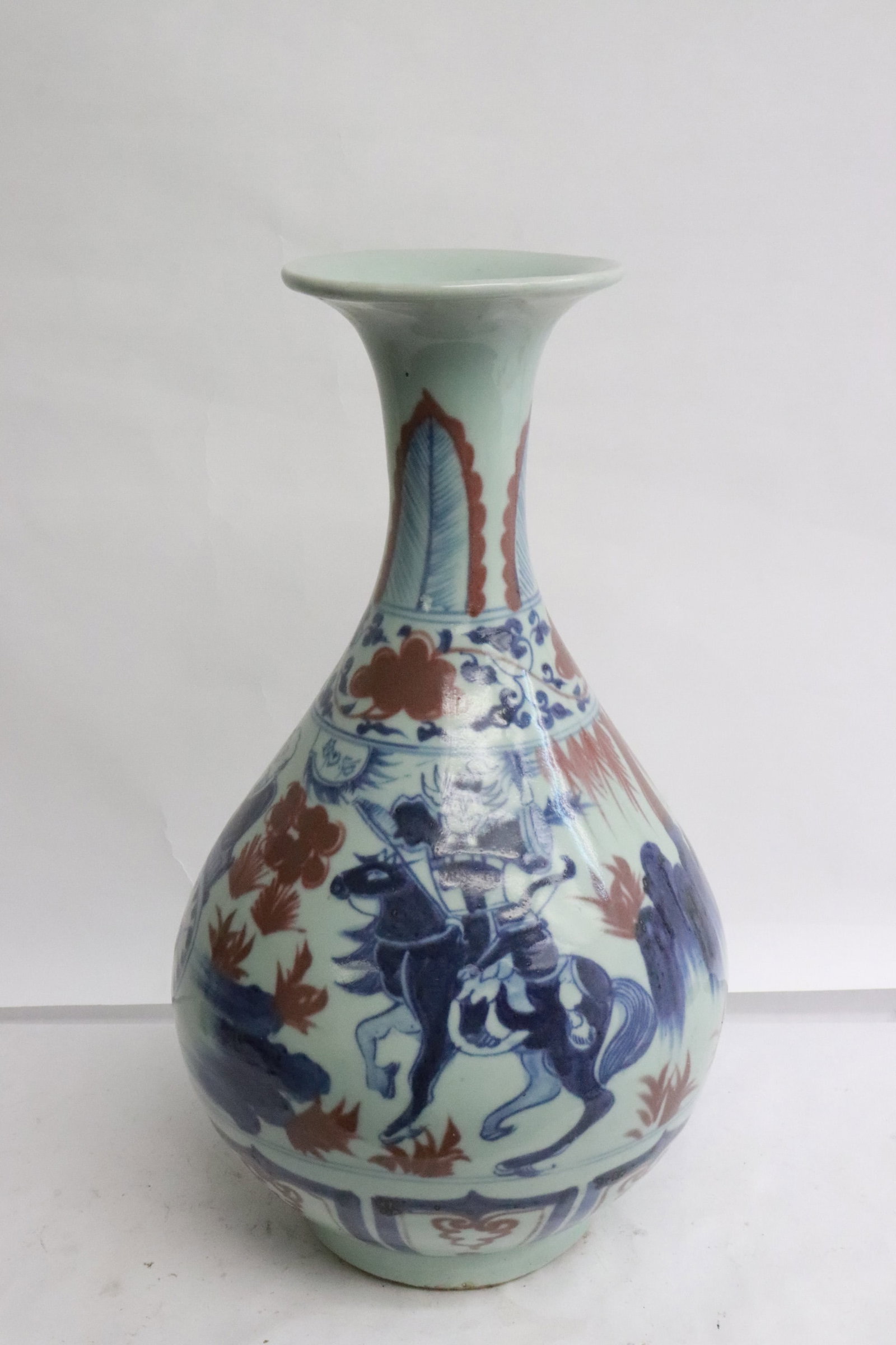 Chinese blue, red and white porcelain vase (1 of 7)