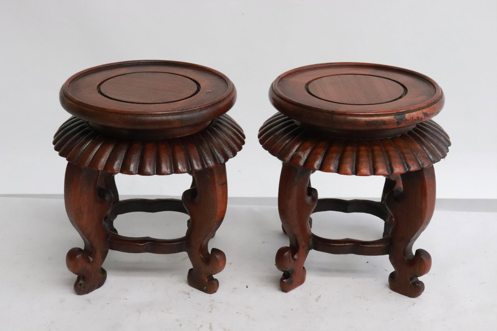 Pair wood table top stands (1 of 5)
