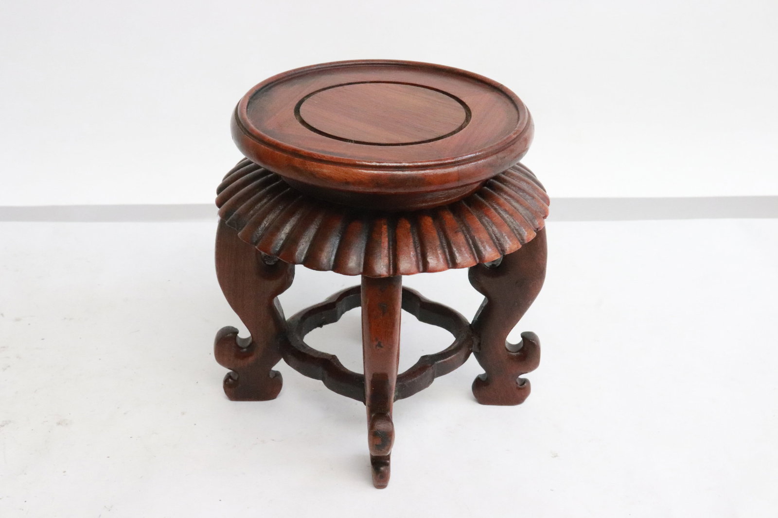 Pair wood table top stands - 4