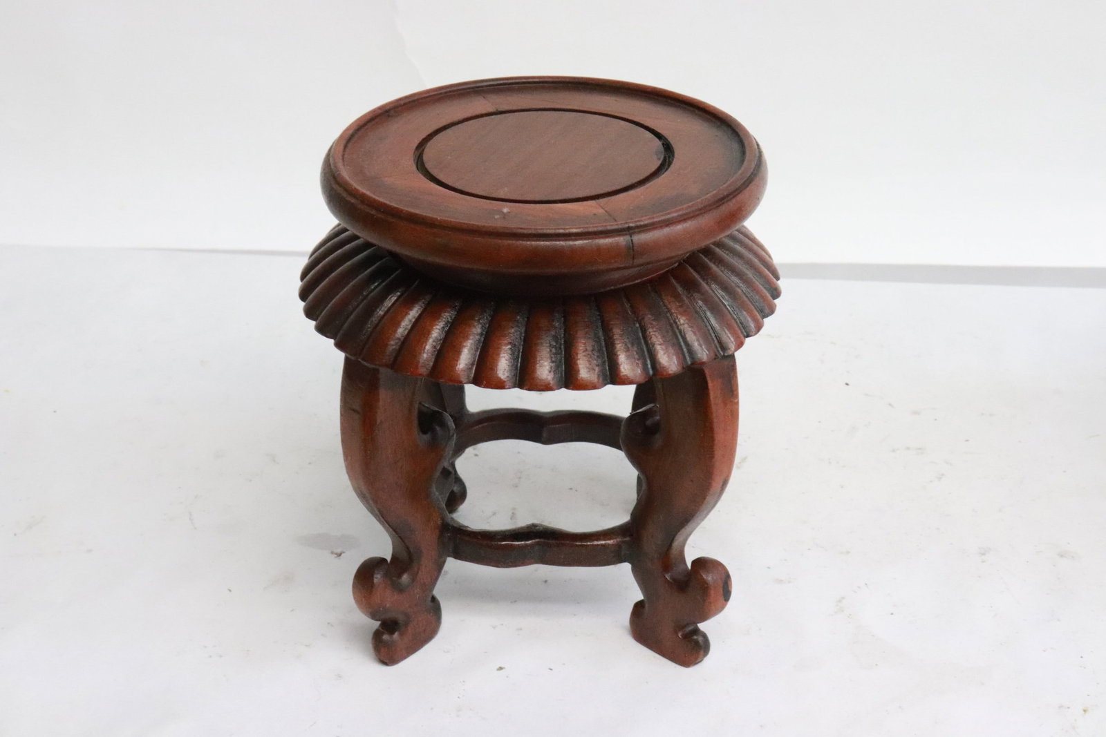 Pair wood table top stands - 5