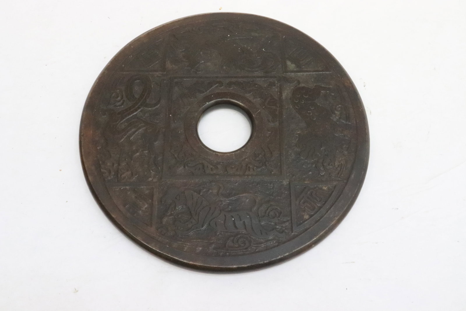 2 large jade like discs - 3