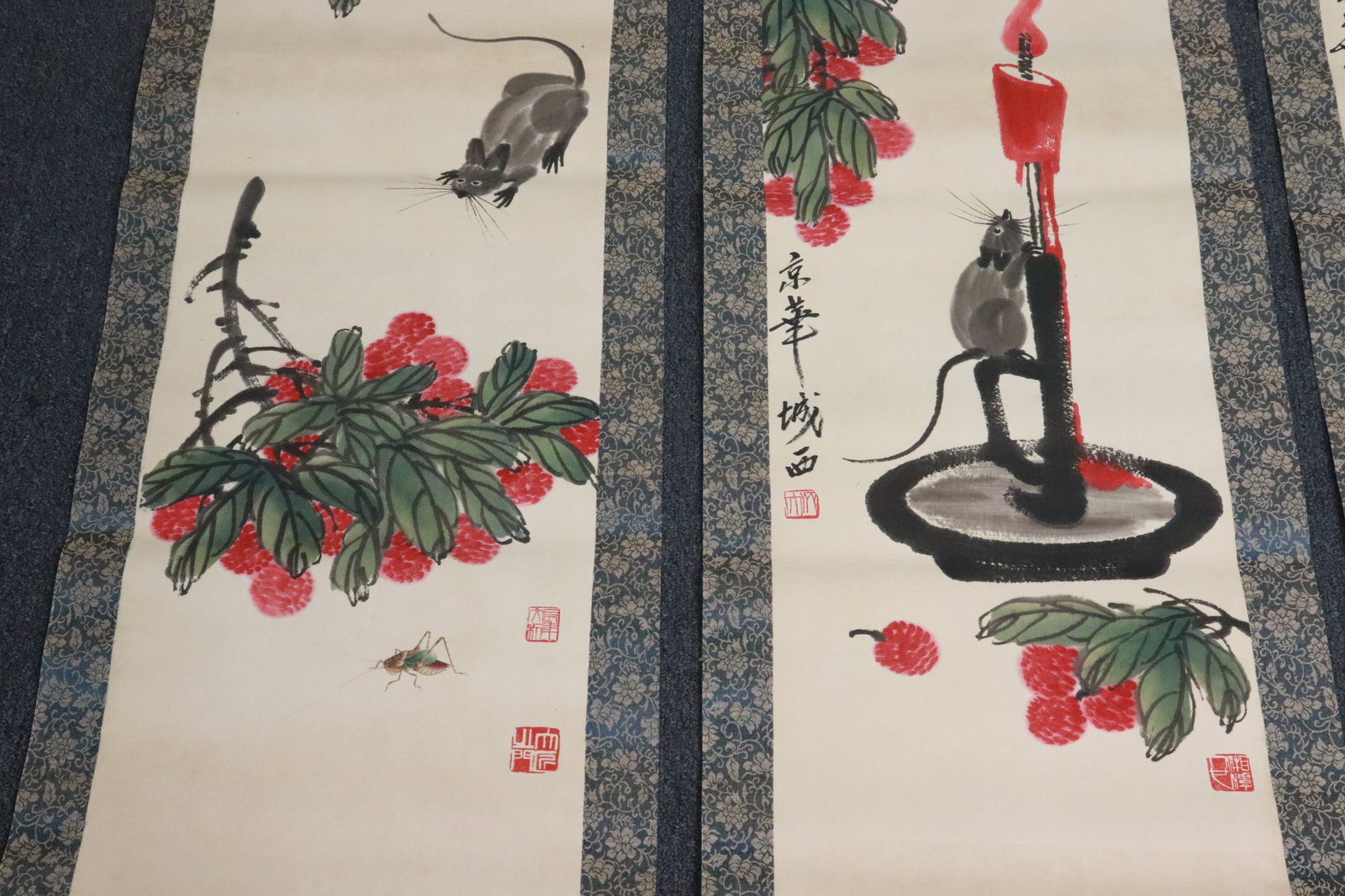 4 Chinese prints scrolls - 3