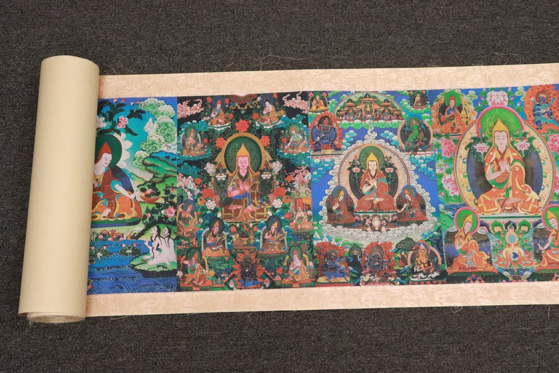 A long Chinese print hand scroll - 2