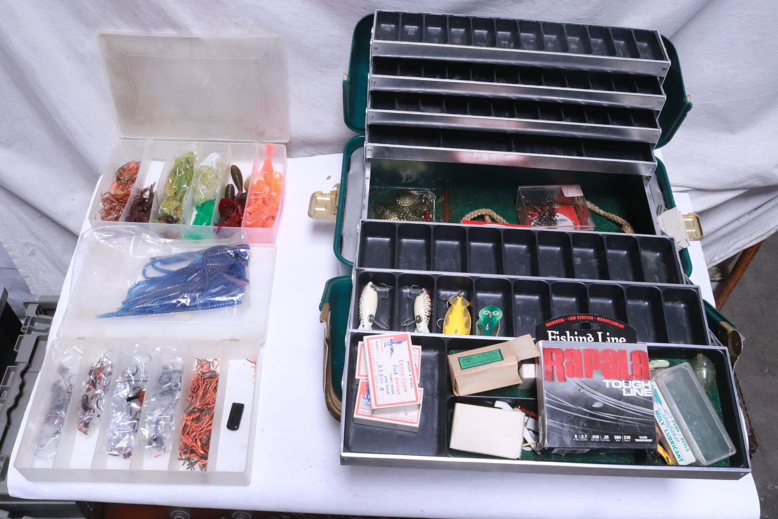 Fishing tackle box with hook, tackles, misc. (1 of 7)