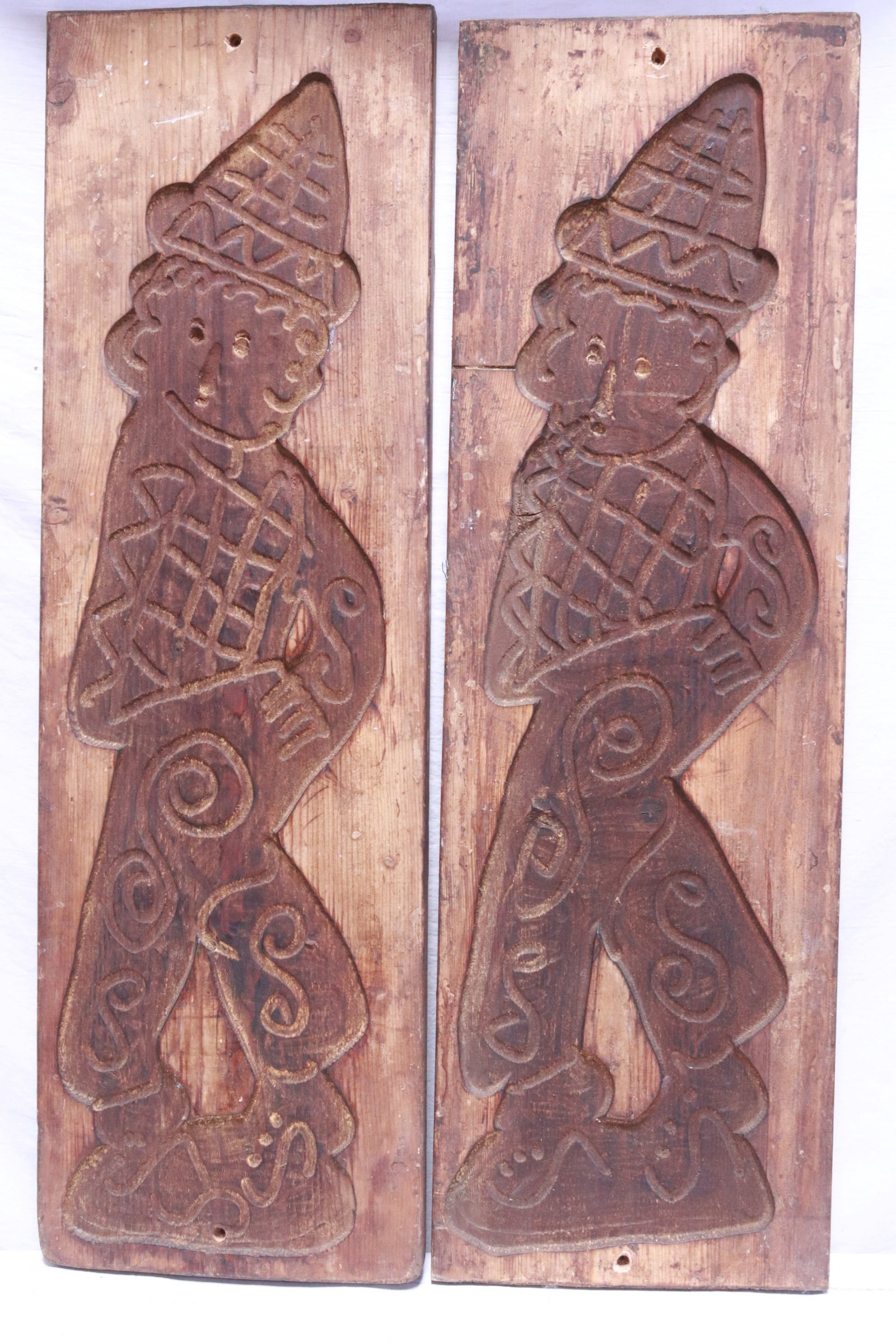 Pair antique wood carved panels (1 of 5)