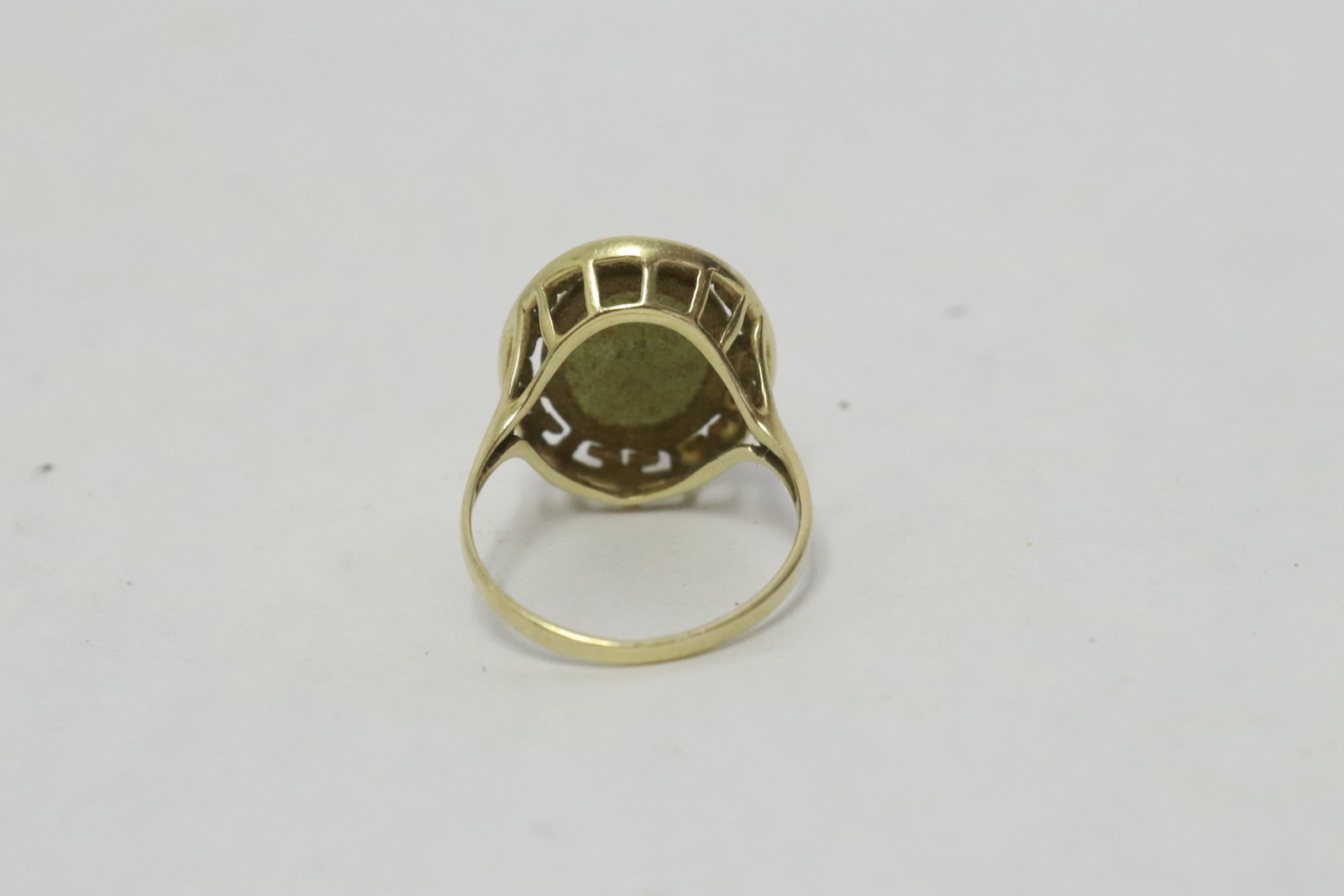 14K Y/G jadeite ring - 4