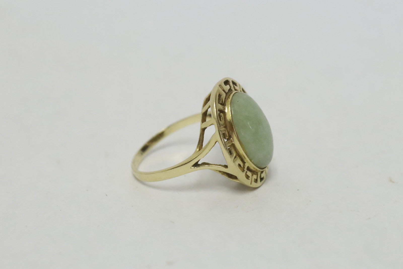 14K Y/G jadeite ring - 5