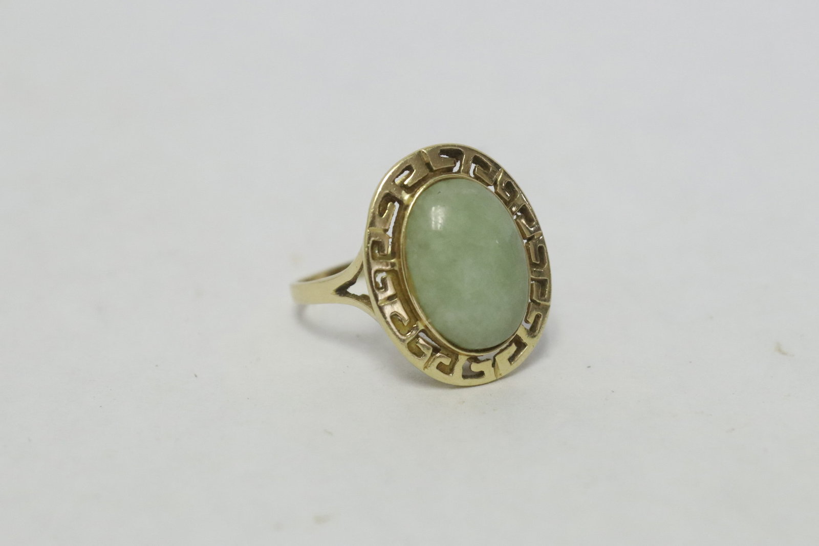 14K Y/G jadeite ring - 6