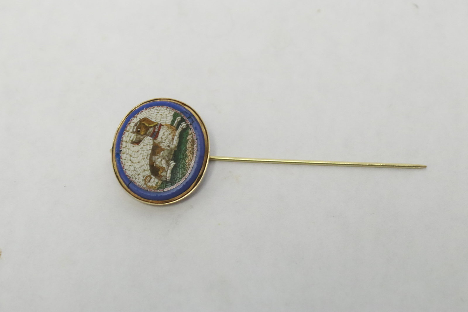 14K gold stick pin with micro Mosaic (1 of 6)