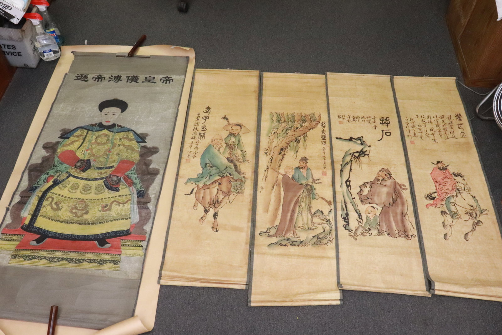 Lot of Chinese prints: Lot of Chinese prints, 48.5"x13.2"(4), 44"x25.4"