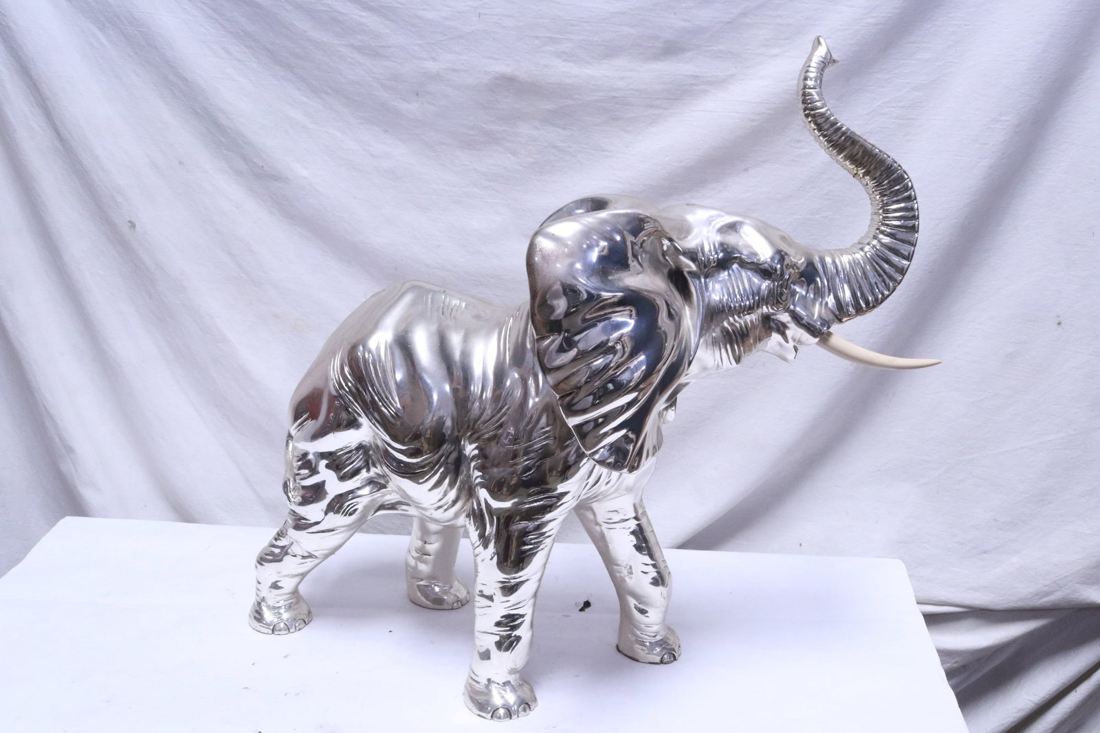 A large silver overlay elephant - 2