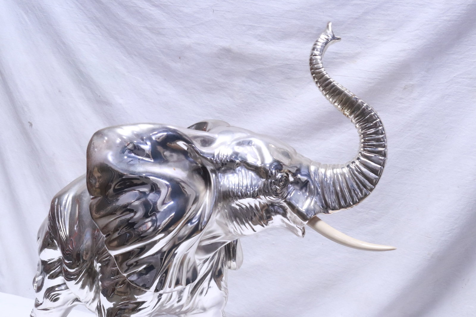 A large silver overlay elephant - 3