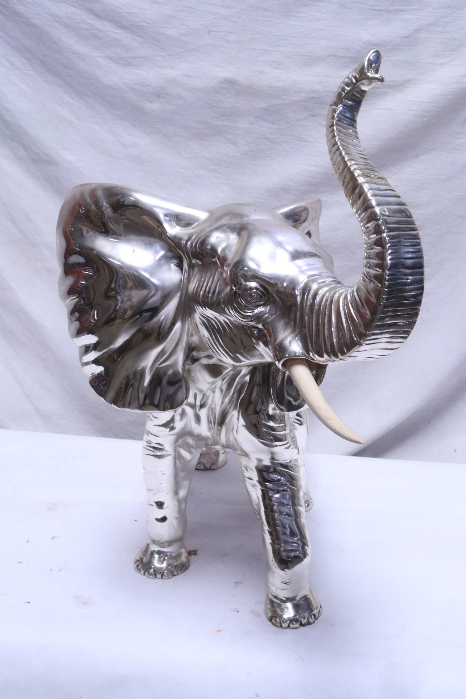 A large silver overlay elephant - 4